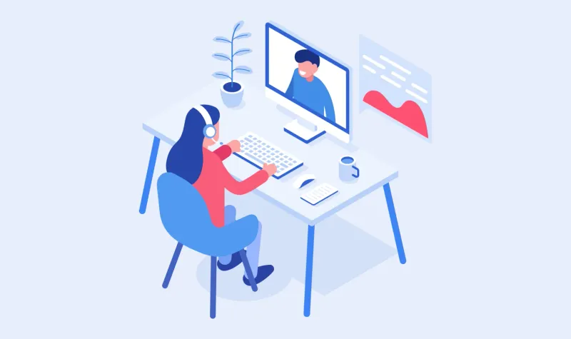 オンライン相談のイラスト